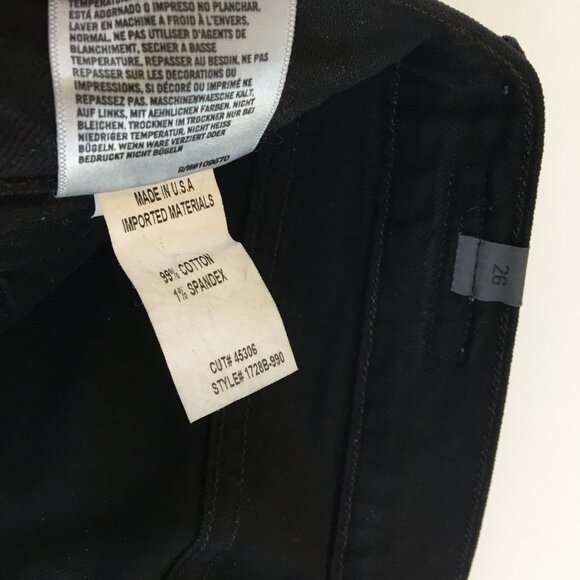 Citizen of Humanity Olivia Highrise Slim Ankle Button Fly Black Jeans 26 - Picture 7 of 10